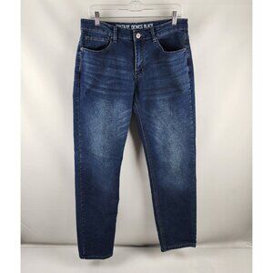 Vintage Genes Black Jeans Mens 32x31 Blue Slim Fit Straight Leg Denim